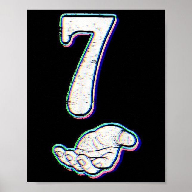 Nummer 7 Matching 67 Meme Halloween-Kostüm Männer  Poster (Vorne)