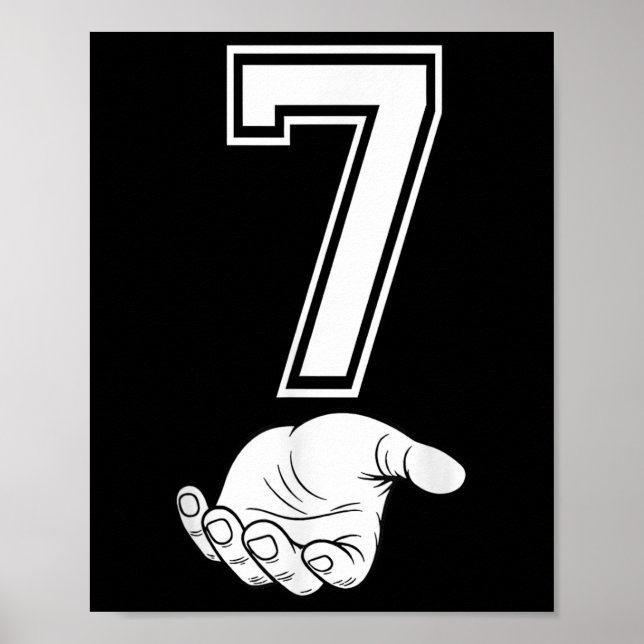 Nummer 7 Matching 67 Meme Halloween-Kostüm Männer  Poster (Vorne)