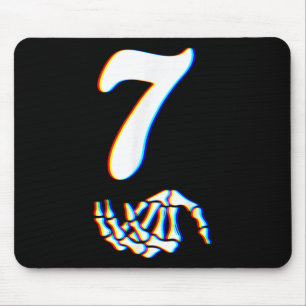 Nummer 7 Matching 67 Meme Skeletthand Halloween Mousepad