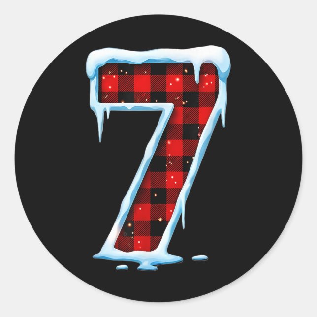 Nummer 7 Matching 67 Meme Weihnachtskostüm Männer  Runder Aufkleber (Vorderseite)