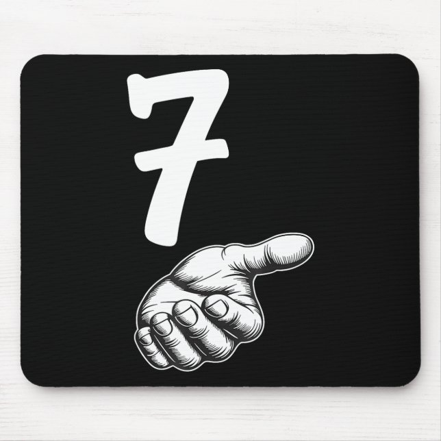 Nummer 7 Matching Duo 67 Meme Gen Alpha Slang Hall Mousepad (Vorne)