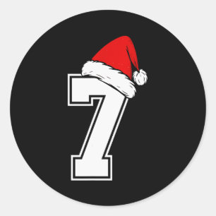Nummer 7 Matching Six Seven 6 7 Meme 6 7 Weihnacht Runder Aufkleber