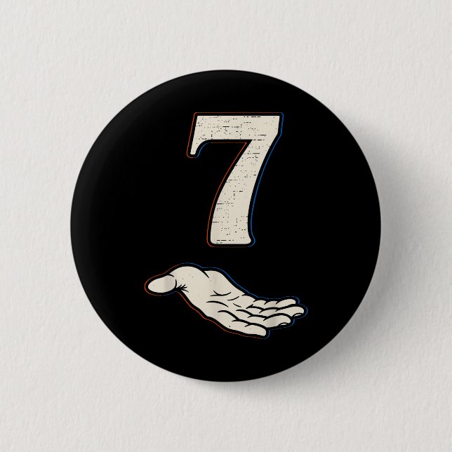 Nummer 7 passend 67 Meme Halloween-Kostüm Männer W Button (Vorderseite)