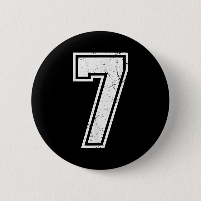 Nummer 7 passend 67 Meme Kostüm Männer Frauen Kind Button (Vorderseite)