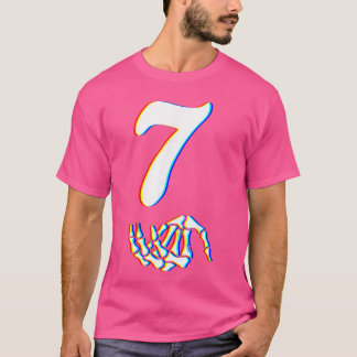 Nummer 7 passend 67 Meme Skeletthand Halloween T-Shirt