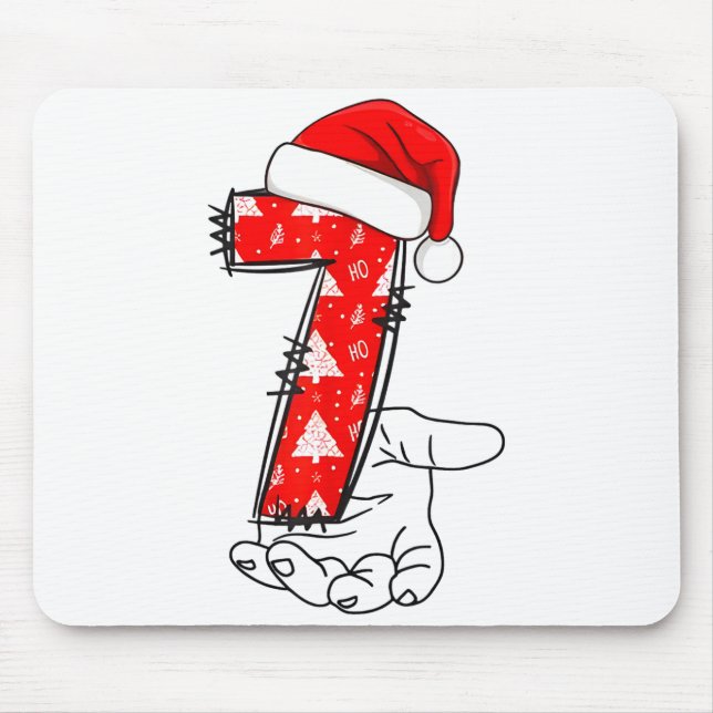 Nummer 7 Passend 67 Meme Weihnachtskostüm Männer W Mousepad (Vorne)