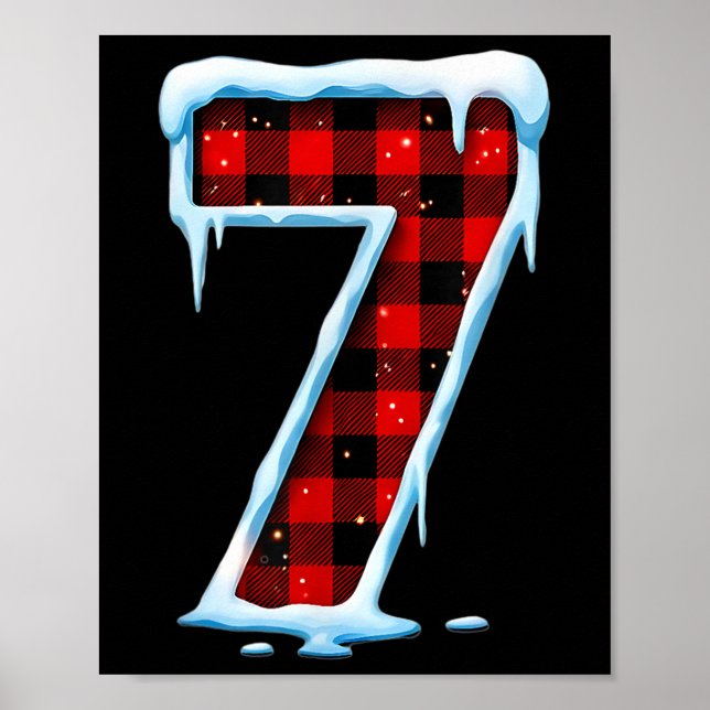 Nummer 7 passend zu 67 Meme Weihnachtskostüm Männe Poster (Vorne)
