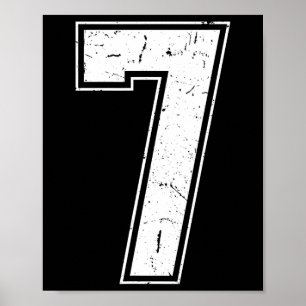 Nummer 7 passendes Kostüm 67 Meme Kostüm Distresse Poster