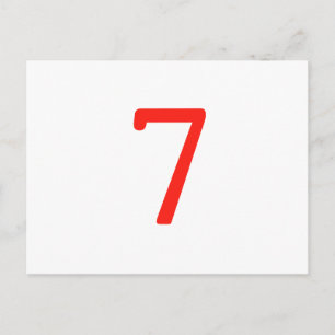 Nummer 7 postkarte