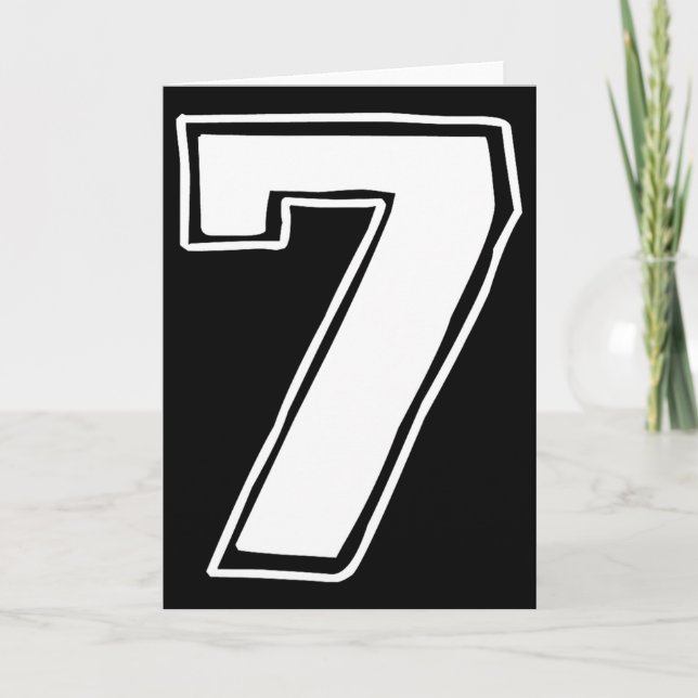 Nummer 7 Sechs Sieben 6 7 Meme 67 Lustiger 7. Gebu Karte (Vorderseite)