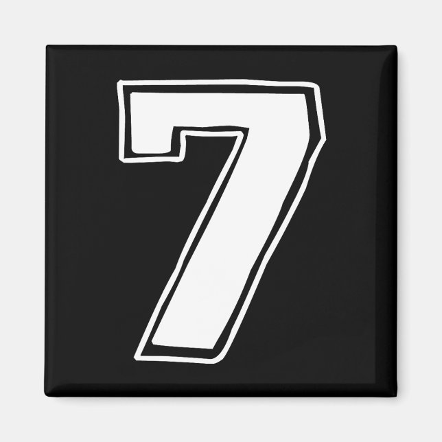 Nummer 7 Sechs Sieben 6 7 Meme 67 Lustiger 7. Gebu Magnet (Vorne)