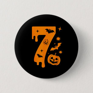 Nummer 7 Sechs Sieben 6 7 Meme Lustiges Design Paa Button