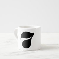 Nummer 7 Typografie Espresso Tasse