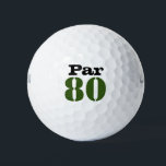 Nummer 80 par Golfplatz für 80. Geburtstagsgolfer Golfball<br><div class="desc">Nummer 80 Par Golfplatz für Golfplätze zum 80. Geburtstag Golfer Balls</div>