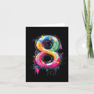Nummer 8 8. Geburtstag Acht Jahr Jungen Mädchen Gr Karte