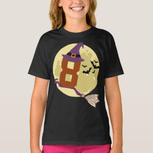 Nummer 8 Hexenthema 8 Jahre Alte Kinder T-Shirt