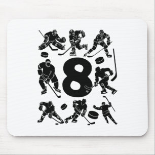 Nummer 8 Jahre Eishockey 8. Geburtstag (4) Mousepad