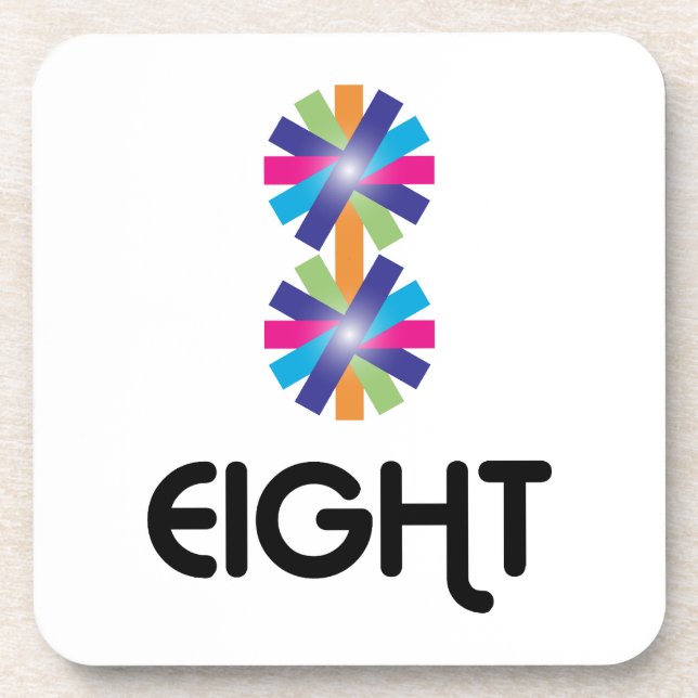 Nummer 8 kreatives Design Getränkeuntersetzer (Vorderseite)