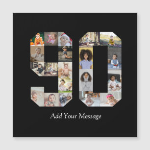 Nummer 90 Fotocollage Magnetkarte