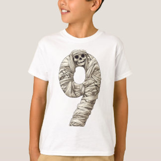 Nummer 9 Mama Halloween Thema 9 Jahre alte Kinder T-Shirt