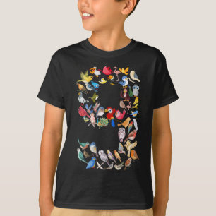Nummer 9 Thema Vögel 9 Jahre Jungen Kinder T-Shirt