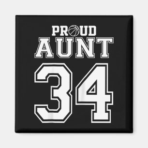 Nummer Benutzerdefiniert Stolz Basketball Tante Pe Magnet