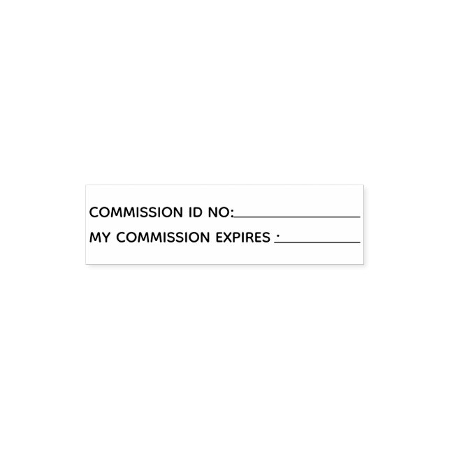 Nummer der Kommission und Ablaufdatum des Notars Permastempel (Design)