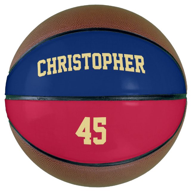Nummer des Mit Monogramm Clubteams der benutzerdef Basketball (Vorderseite)