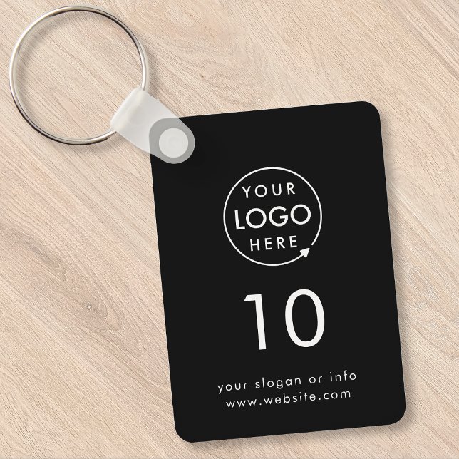 Nummer des Zimmers | Black Hospitality Business Mo Schlüsselanhänger (Company branded room key keychain for offices, hotels, hospitality & business premises.)