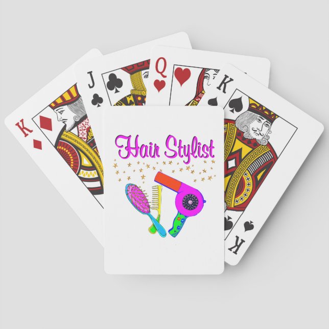 NUMMER EIN HAARSTYLIST UND SCHÖNER SPIELKARTEN (Rückseite)