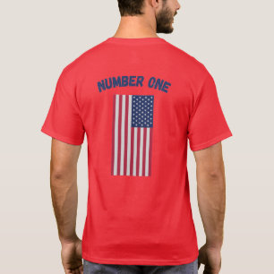 Nummer eins 1 Amerikanische Flagge Patriotische Sa T-Shirt