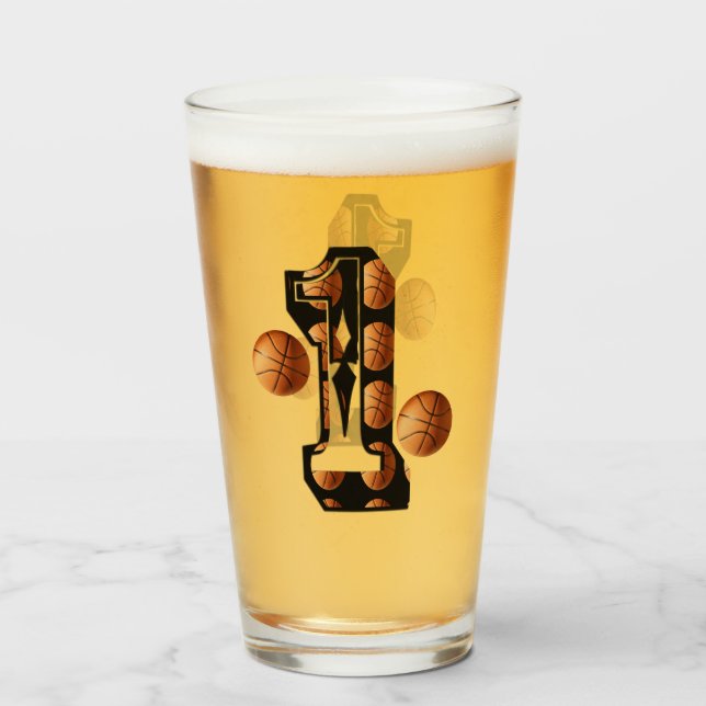 Nummer eins Basketballnummer Glas (Vorne (Gefüllt))
