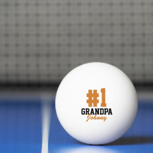 Nummer Eins Großvater Orange Mit Monogramm Vaterta Tischtennisball