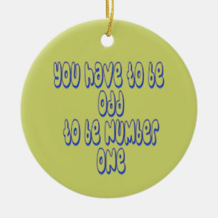 Nummer eins keramik ornament