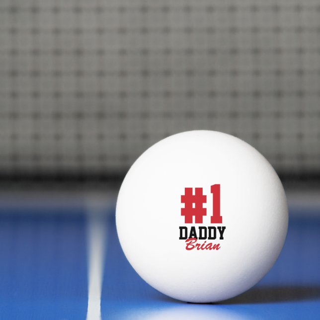 Nummer Eins Papa Mit Monogramm Vater Tischtennisball (Netto)