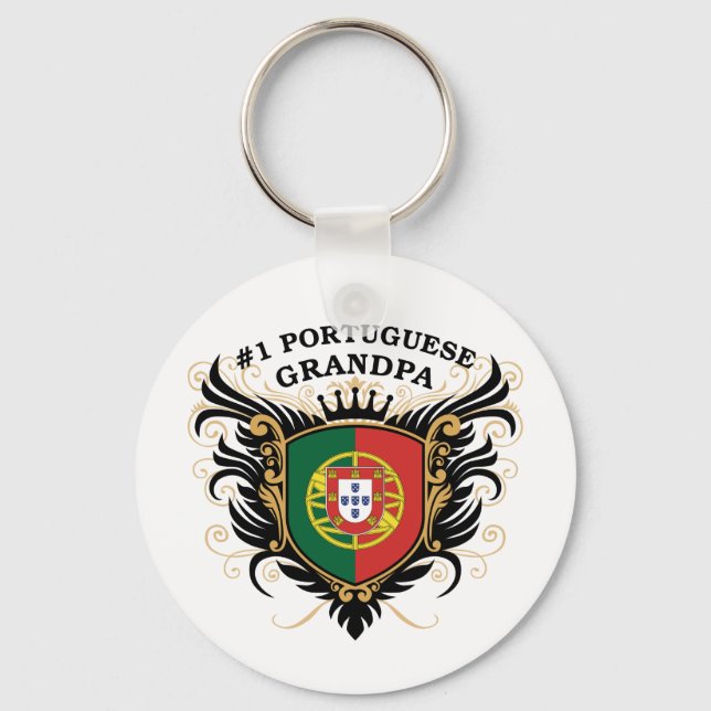 Nummer Eins portugiesischer Opa Schlüsselanhänger (Vorderseite)