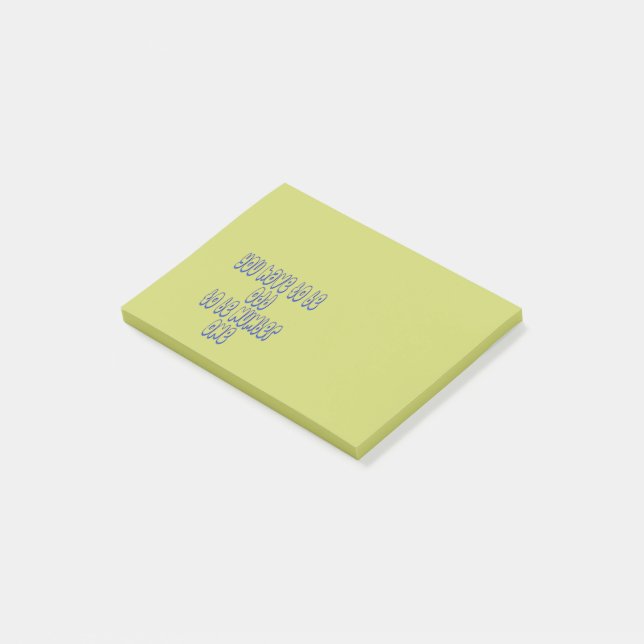 Nummer eins post-it klebezettel (angewinkelt)