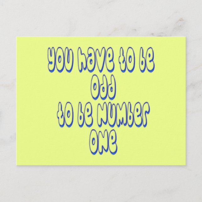 Nummer eins postkarte (Vorderseite)