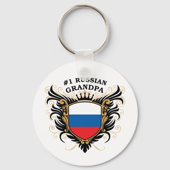Nummer Eins: Russischer Großvater Schlüsselanhänger (Vorderseite)