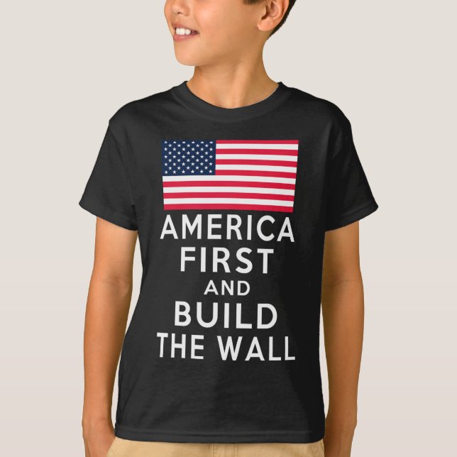 Nummer Eins und Bau einer Mauer T-Shirt (Vorderseite)