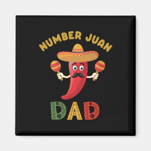Nummer eins Vater Funny Vatertag mexikanischer Jua Magnet