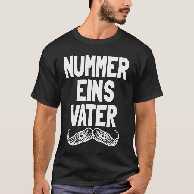 Nummer Eins Vater German Dad Father's Day Number 1 T-Shirt (Vorderseite)