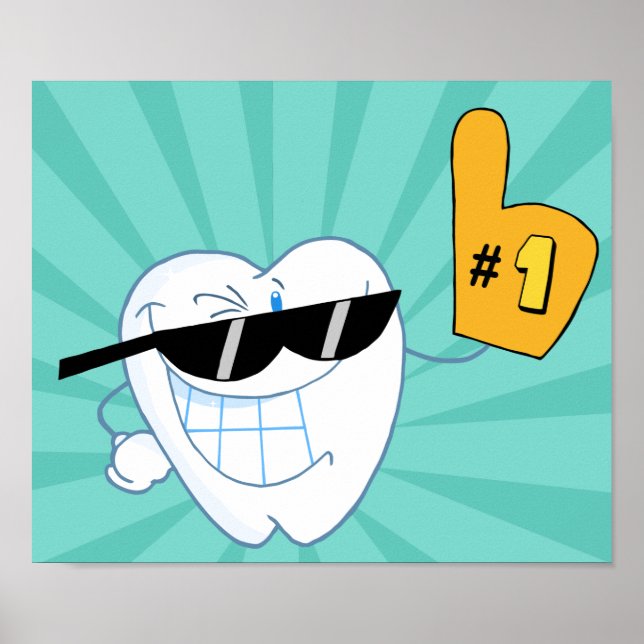 Nummer Eins-Zahnstocher Poster (Vorne)