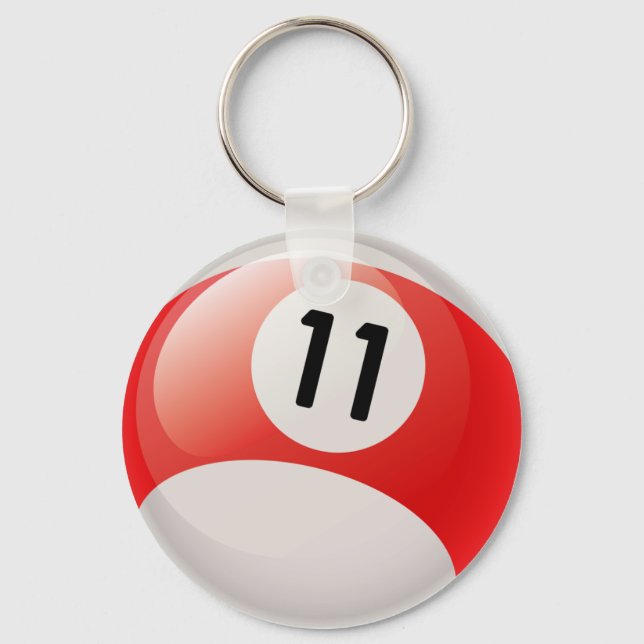 NUMMER ELEVEN BILLIARDS BALL SCHLÜSSELANHÄNGER (Vorderseite)