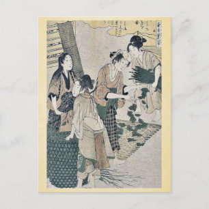 Nummer fünf von Kitagawa, Utamaro Ukiyoe Postkarte