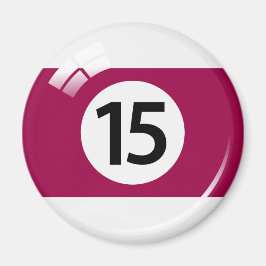 Nummer fünfzehn Billardball-Kühlschrankmagnet Magnet