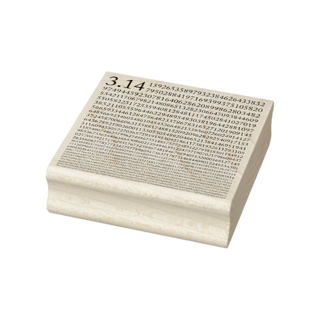 Nummer Pi 3.14 Mathematik Gummistempel (Stempel)