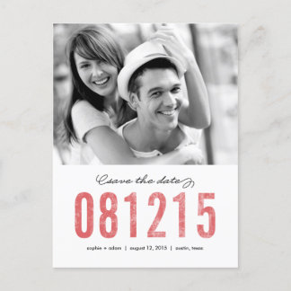 NUMMER Save the Date Postkarte