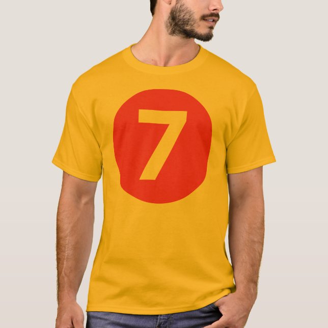 Nummer sieben rot T-Shirt (Vorderseite)