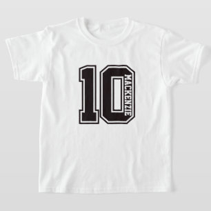 Nummer und Name personalisiert T-Shirt